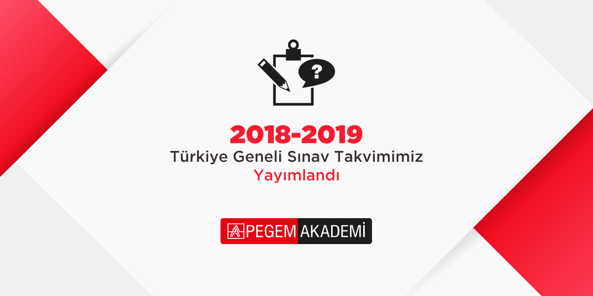 Kars Pegem Akademi 2018 2019 Turkiye Geneli Sinav Takvimi Sinav Takvimi
